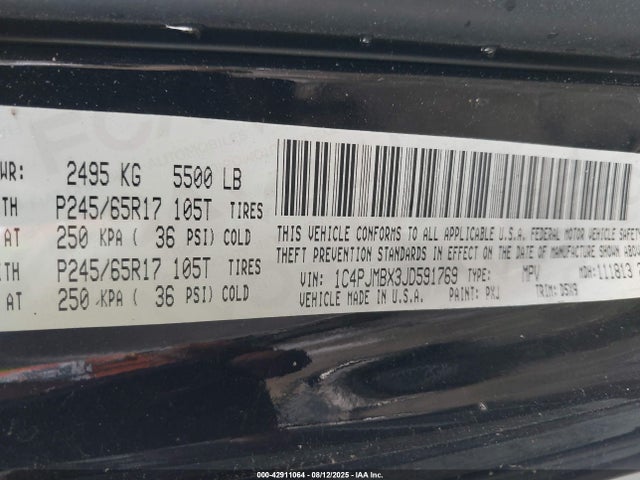 Jeep 2018 2018 1C4PJMBX3JD591769 Image 9
