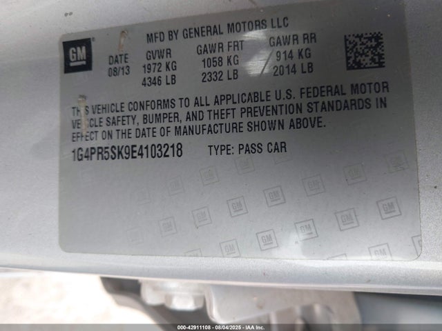 1G4PR5SK9E4103218 Buick lea