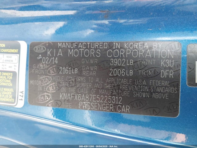 Aukcja sprzedaży 2014 Kia Forte Koup Ex, vin: KNAFX6A87E5225312, numer aukcji: 42911200
