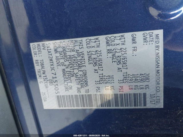 5N1AT2MTXJC715505 Nissan 2018