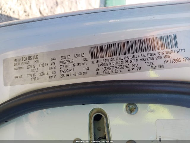 RAM 1500 2019 1C6RR6TT3KS561765 Image 9