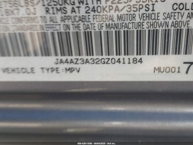 2016 MITSUBISHI OUTLANDER JA4AZ3A32GZ041184 Photo 8