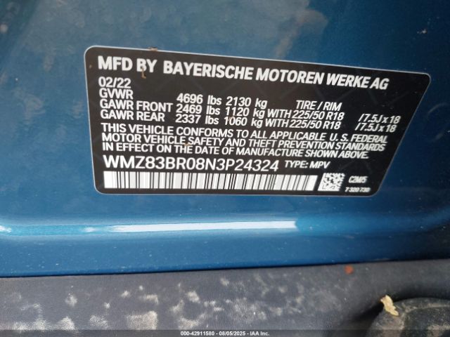 2022 MINI COUNTRYMAN WMZ83BR08N3P24324 Photo 8