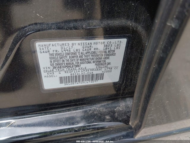 3N1AB7AP0HL673097 Nissan Sentra