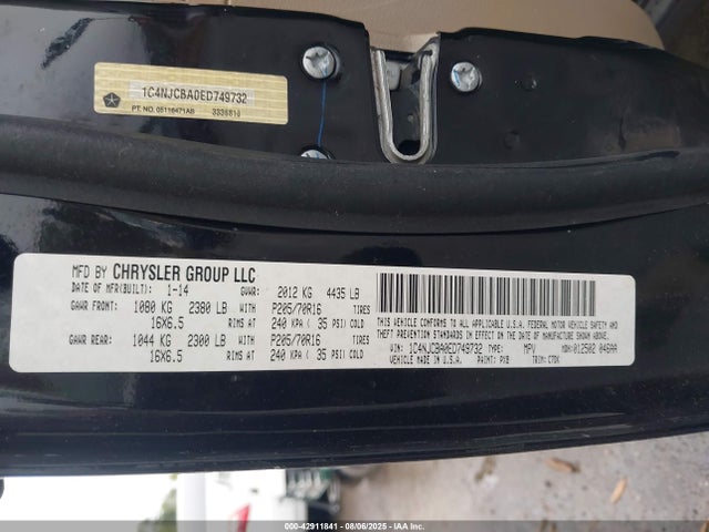 Jeep 2014 2014 1C4NJCBA0ED749732 Image 9