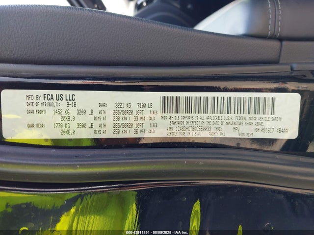 1C4SDHCT8KC550033 Dodge Durango