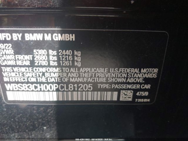 2023 BMW M5 WBS83CH00PCL81205 Photo 8