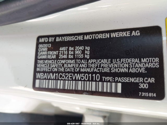 BMW X1 2014 WBAVM1C52EVW50110 Image 9