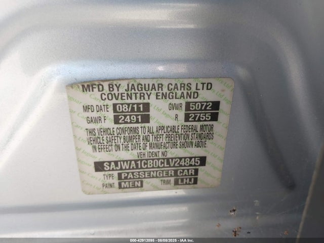 2012 JAGUAR XJ SAJWA1CB0CLV24845 Photo 8