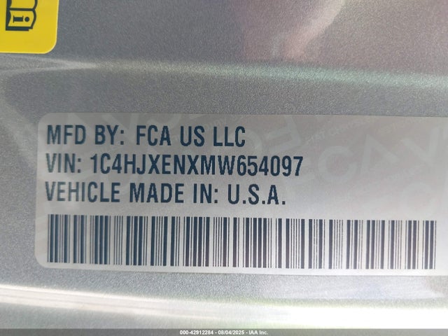Jeep 2021 2021 1C4HJXENXMW654097 Image 9