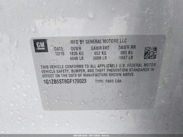 1G1ZB5ST8GF179023 Chevrolet lfv - di: direct injection, vvt, gen1 gmna