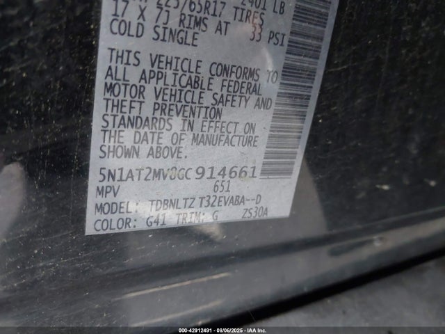 5N1AT2MV8GC914661 Nissan Rogue