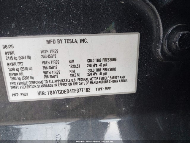 2026 TESLA MODEL Y 7SAYGDED4TF377182 Photo 8