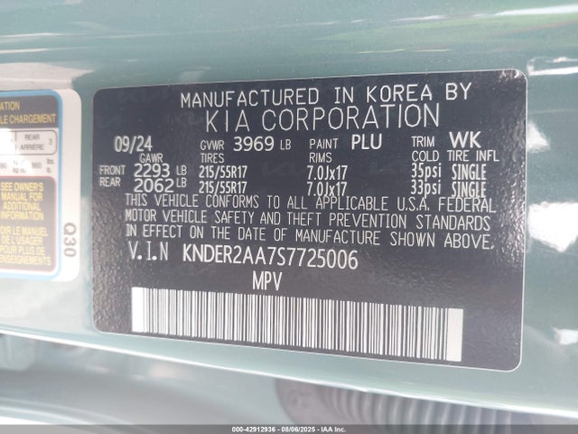 KIA nu mpi 2025 KNDER2AA7S7725006 Image 9