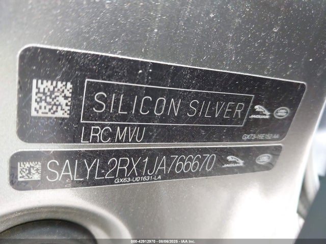 SALYL2RX1JA766670 Land Rover aj20p