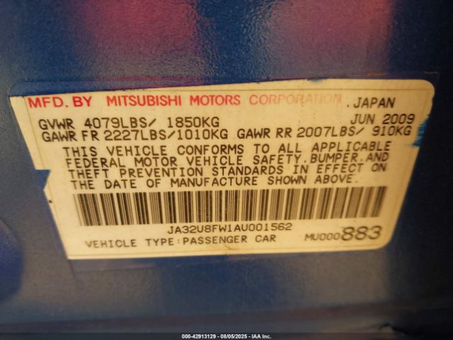 2010 MITSUBISHI LANCER JA32U8FW1AU001562 Photo 8