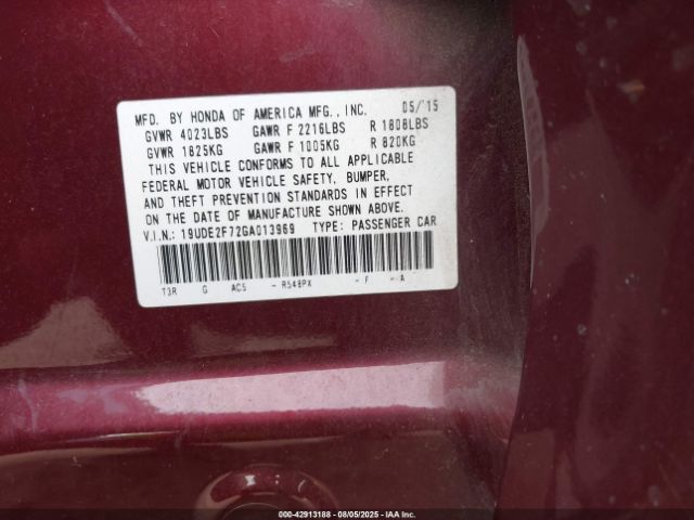 2016 ACURA ILX 19UDE2F72GA013969 Photo 8