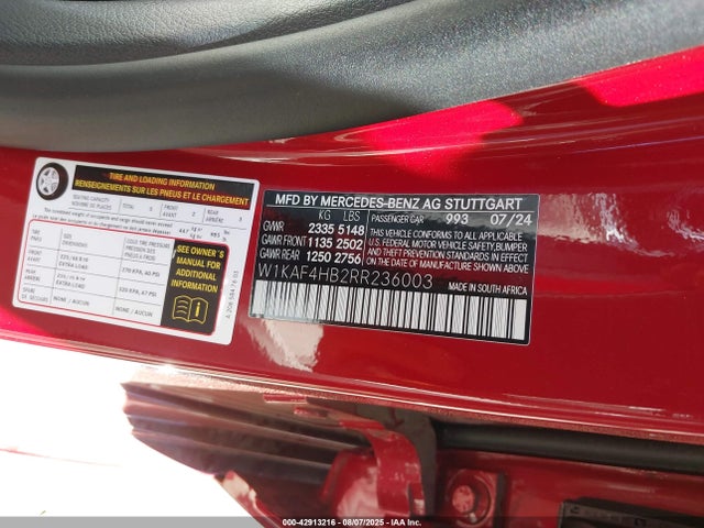 W1KAF4HB2RR236003 Mercedes-Benz m254
