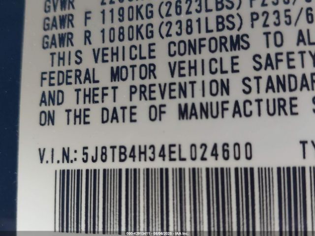 2014 ACURA RDX 5J8TB4H34EL024600 Photo 8