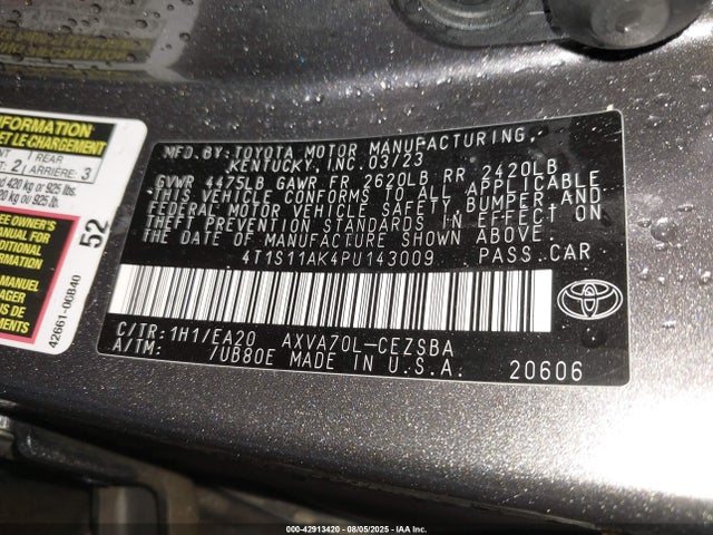 4T1S11AK4PU143009 Toyota a25a-fks