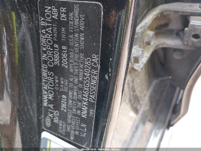 KNAFK4A6XG5540285 KIA mpi nu
