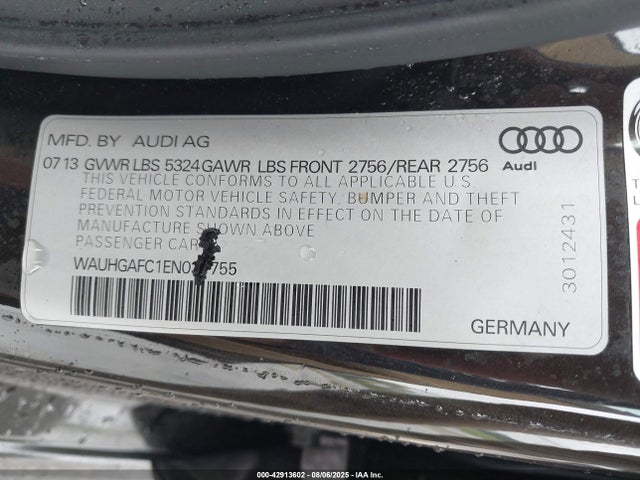 2014 AUDI A6 WAUHGAFC1EN031755 Photo 8