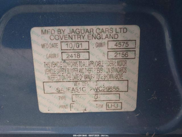 2002 JAGUAR X-TYPE SAJEA51C12WC29655 Photo 8