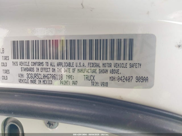 3C6UR5CL0HG706118 RAM 2017