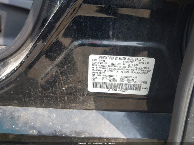 Infiniti Q50 2015 JN1BV7AR3FM420212 Image 9