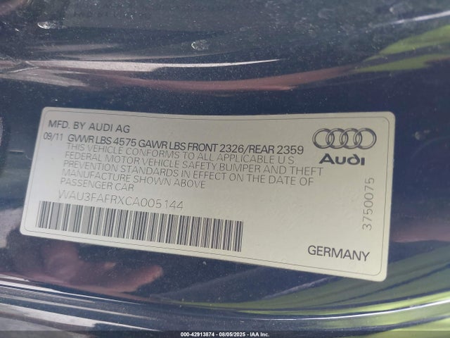 2012 AUDI A5 WAU3FAFRXCA005144 Photo 8