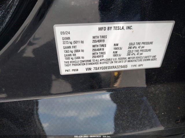 2024 TESLA MODEL Y 7SAYGDEDXRA329465 Photo 8