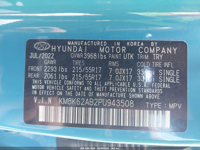 Hyundai mpi nu pe 2023 KM8K62AB2PU943508 Image 9
