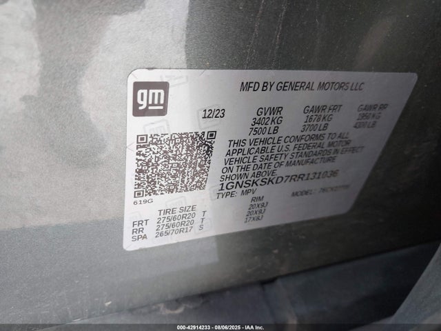 1GNSKSKD7RR131036 Chevrolet l84