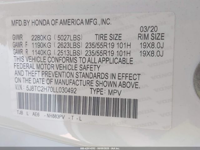 2020 ACURA RDX 5J8TC2H70LL030492 Photo 8