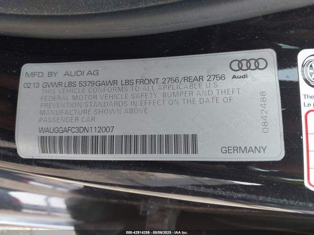 2013 AUDI A6 WAUGGAFC3DN112007 Photo 8