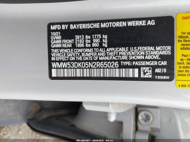 2022 MINI HARDTOP WMW53DK05N2R65026 Photo 8