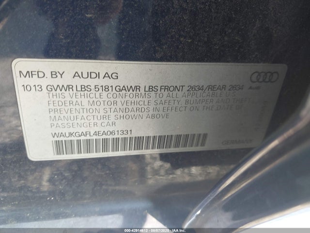 2014 AUDI S4 WAUKGAFL4EA061331 Photo 8