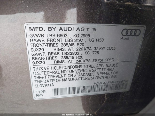 2017 AUDI Q7 WA1LAAF79HD036790 Photo 8
