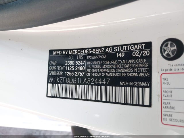 W1KZF8DB1LA824447 Mercedes-Benz m264