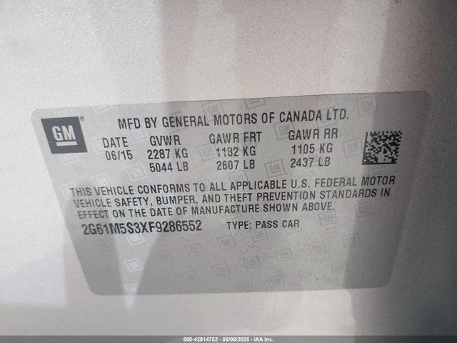 2015 CADILLAC XTS 2G61M5S3XF9286552 Photo 8