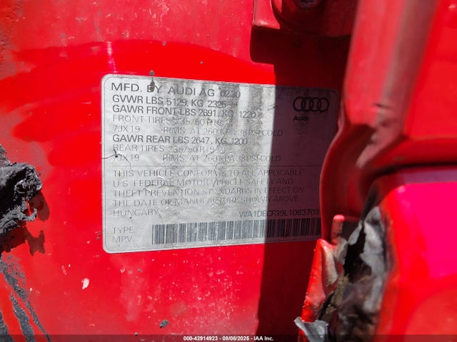 2020 AUDI Q3 WA1DECF39L1083703 Photo 8