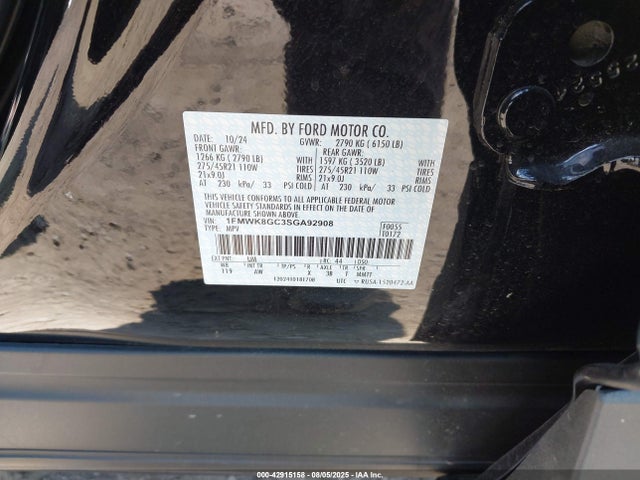 1FMWK8GC3SGA92908 Ford gtdi