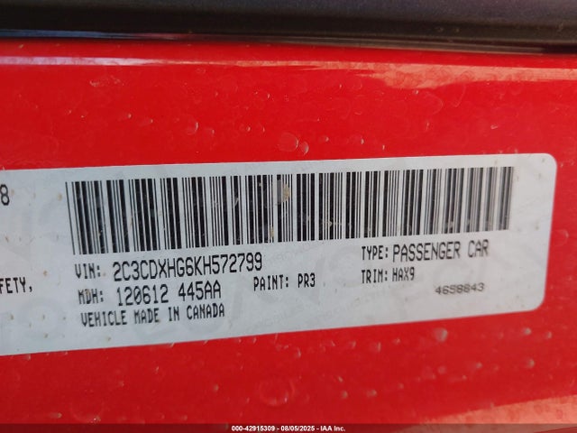 Dodge Charger 2019 2C3CDXHG6KH572799 Image 9
