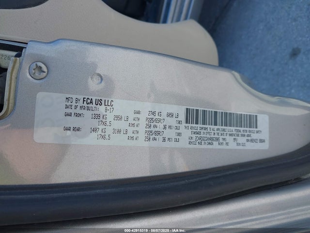 2C4RDGCGXHR863905 Dodge Grand Caravan