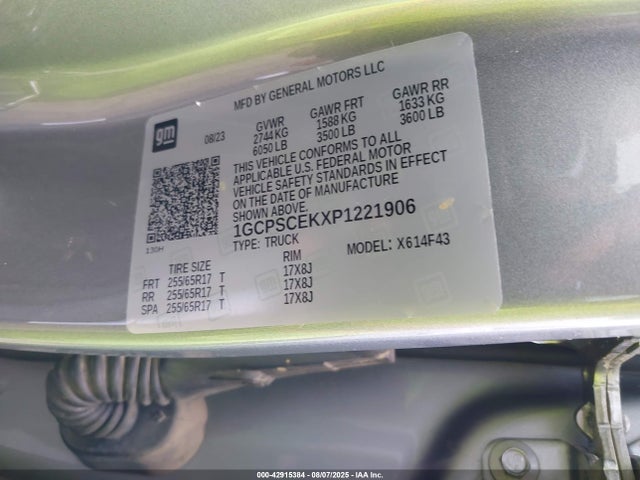 Chevrolet l3b 2023 1GCPSCEKXP1221906 Image 9