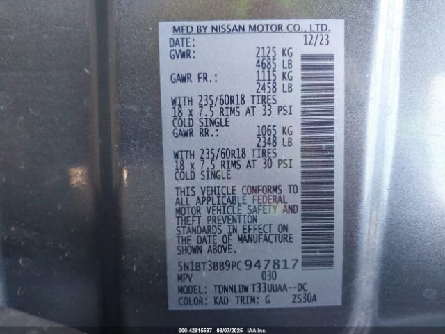 2023 NISSAN ROGUE 5N1BT3BB9PC947817 Photo 8