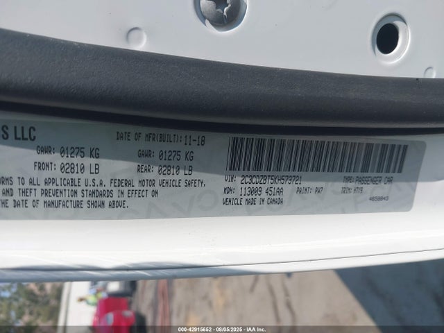 Dodge Challenger 2019 2C3CDZBT5KH573721 Image 9