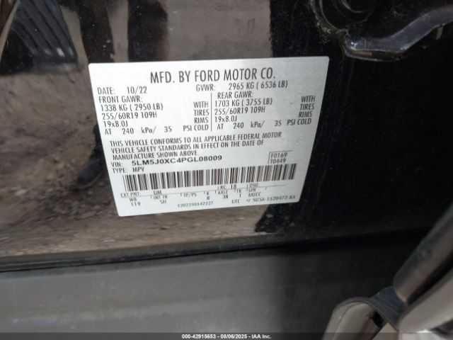 2023 LINCOLN AVIATOR 5LM5J0XC4PGL08009 Photo 8