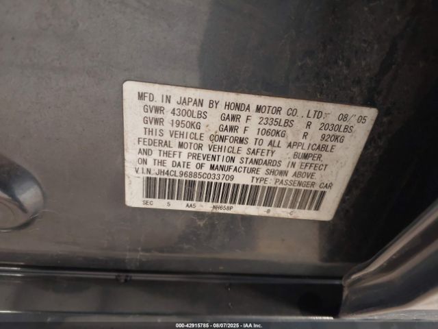 2005 ACURA TSX JH4CL96885C033709 Photo 8