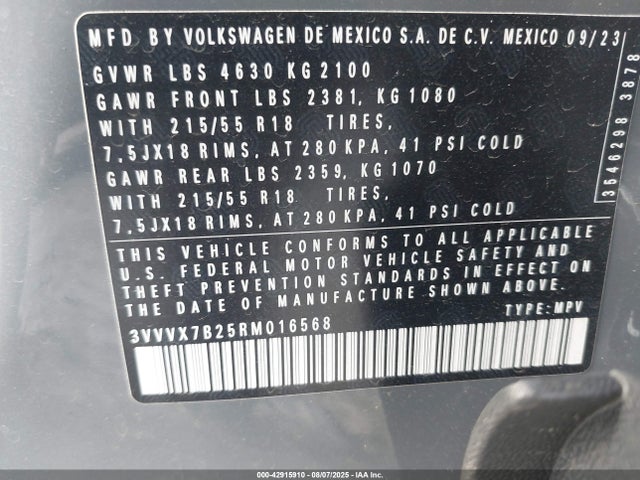 Volkswagen tsi 2024 3VVVX7B25RM016568 Image 9